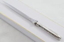 Antique Sheffield Sterling Silver Handled Letter Opener Pointed Ribbon 1899 picture