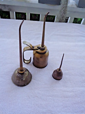 Vintage Oil Can Collection -Eagle - Metal Thumb & Finger Pump Oilers - Lot of 3￼ picture