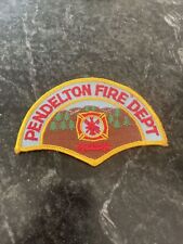 Pendleton OR Fire Dept Patch Rare 80s iron on vtg boats logo shoulder Umatilla picture