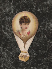 Kinney Bros Tobacco Cigarette Novelties Type 3 Woman on Hot Air Balloon 2.75x1.5 picture