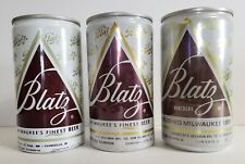 BLATZ BEER Lot of (3) 12oz Aluminum (2) Pull Top (1) Lift Tab EMPTY CANS Nice picture