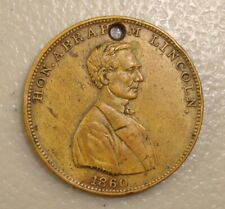 1860 DeWitt-AL 1860-41 Abraham Lincoln Campaign Medal Token XF picture