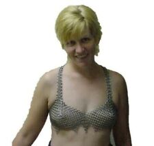 CHAINMAIL BRA ALUMINIUM BUTTED MEDIEVAL VIKING ANTIQUE BRA WOMEN | 38 - 40 INCH picture