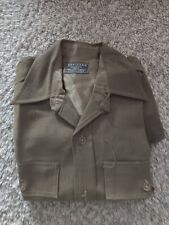 WW2 VTG 1942 US Army Virgin Wool Officers Shirt London Shrunk VG Cond 14-33 picture