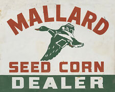 MALLARD SEED CORN DEALER ADVERTISING METAL SIGN picture