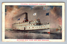 Postcard 1917 NY Steamer Ship Lexington Colonial Navigation Company New York picture