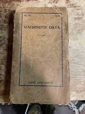 LeFax Machinists Data Sheets Book No. 636 1951 picture