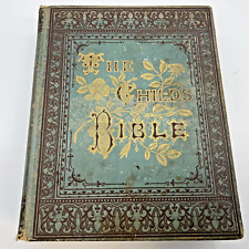 Antique 1884 The Child's Bible 200 Illustratrations 738 Pages picture