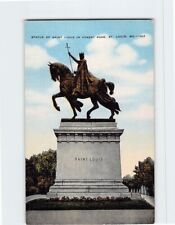 Postcard Statue of Saint Louis in Forest Park St. Louis Missouri USA picture