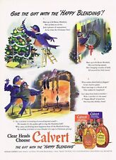 1943 Vintage CALVERT SPECIAL & RESERVE BLENDED WHISKEY Ad BLUEBIRDS CHRISTMAS picture