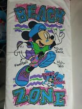 Vintage Franco Disney Mickey Mouse Beach Zone Power Mouse Beach Towel high tops picture