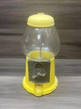 Vintage  Yellow Carousel Gumball Machine Metal Coin Bank *Read* picture