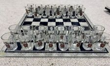 Jim Beam-32 Shot Glasses Chess Game Set: Rare Collectors Item: $180 Free Postage picture