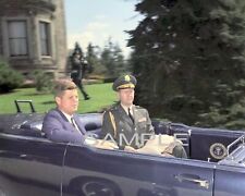 1963 President JOHN F KENNEDY in Open Limo Photo picture