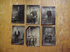 6 Antique TINTYPE PHOTOS of Cool Dudes from SCRANTON PA. picture
