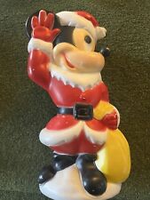 Wow Vintage Mickey Mouse Christmas Blow Mold 15 inch Walt Disney Made In The USA picture