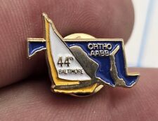 VTG Lapel Pinback Gold Tone 44th Ortho AABB Baltimore Maryland Enameled  picture