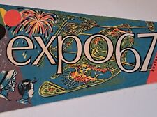 Expo 1967 Montreal 💥Canada Souvenir Felt Pennant Flag Flannel Banner picture
