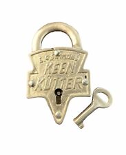 Keen Kutter Solid Brass Vintage Padlock Working Antique Lock with Key EC Simmons picture