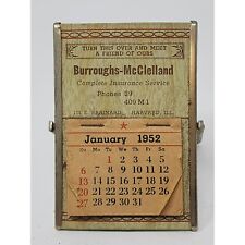 Vintage 1952 Advertising Calendar With Mirror Turn This Over And Meet A Friend picture