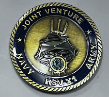 rare authentic 1998 challenge coin w/coa joint venture army navy hsv-x1 project picture