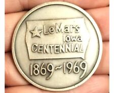 Medallion Art Co NY Vintage .999 PURE Silver Le Mars Iowa Centennial 1869-1969  picture