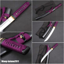 52cm Self-defense Tanto 1095 Steel Japanese Unokubitsukuri Short Swords Knife  picture