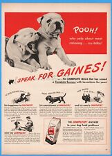 1944 Gaines Meal Food Bulldog Puppy Scottish Terrier Scottie Dog Dachshund Ad picture