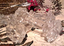 ANTQ Set of 6 Matching Cut Glass Crystal Knife Rests◇Elegant Faceted Brilliance picture