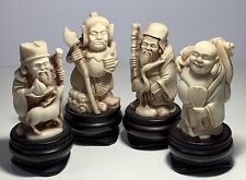 SALE $15 Set Of 4 Vintage 1982 Chinese Dynasty Traditional Lucky Gods picture