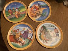 Vintage 1977 McDonald’s Set of 4 Seasonal Dinner Plates picture
