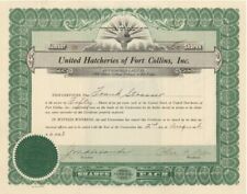 United Hatcheries of Fort Collins, Inc. - Stock Certificate - General Stocks picture
