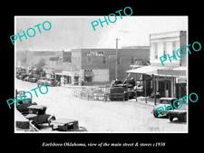 OLD 8x6 HISTORIC PHOTO OF EARLSBORO OKLAHOMA THE MAIN STREET & STORES c1930 picture