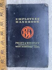 1940s 1950s ? Employees Handbook Pratt & Whitney West Hartford CT Vintage picture