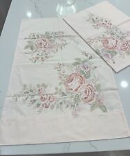 2 Vintage Springmaid Floral Roses Pillowcases picture