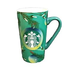 Starbucks 2020 Holiday Christmas Coffee Mug Green w/Tree Lights 16 oz.  picture