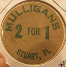 Vintage Mulligan's Stuart, FL Wooden Nickel - Token Florida #2 picture