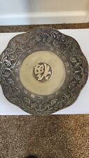 Antique Korean Bronze Plate Or Bowl 1 Pound  5.5 Oz picture