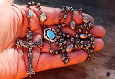 Beautiful Vintage Sterling Silver & Guilloché Enamel Rosary By Creed picture