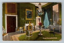 Washington DC-The Green Room The White House, Vintage Postcard picture
