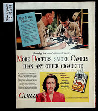1947 Camel Cigarettes Big Game Hunters Doctor Smoke Vintage Print Ad 31399 picture