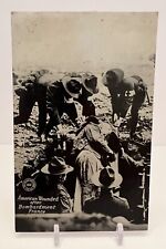 Vintage 1917 WWI AMERICAN WOUNDED AFTER BOMBARDMENT FRANCE FRONT LINES POSTCARD picture