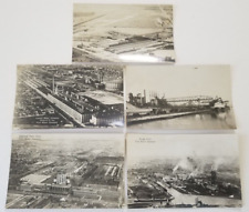 Lincoln & Ford Motor Company Rouge Plant Docks Highland Park 5 B & W Postcards picture