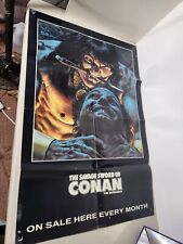 Vtg 1984 The Savage Sword of Conan The Barbarian Promo Poster picture