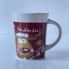Vintage Merry Christmas Mug Animated Reindeer Gift Royal Norfolk Coffee Mug Cup picture