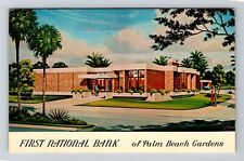 Palm Beach Gardens FL-Florida, First National Bank, c1981, Vintage Postcard picture