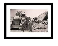 World War I photo 5x7 print military tanks into battle field British army WWI picture