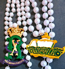Awesome 2pc Mardi Gras Beads Necklaces Krewe of Rex + picture