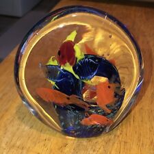 Vintage Art Glass Aquarium Fish Sculpture Paperweight #1 ADORABLE picture