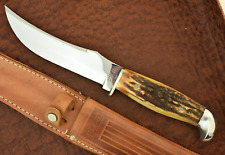 VINTAGE CASE XX USA 1965-1979 AWESOME STAG FIXED BLADE KNIFE 523-6 NICE (16356) picture